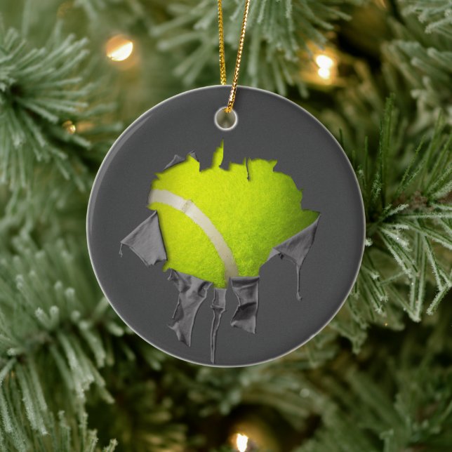 Torn Tennis Ceramic Ornament (Träd)