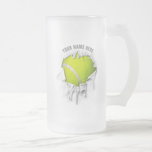 Torn Tennis Frosted Glass Beer Mugg (Höger)