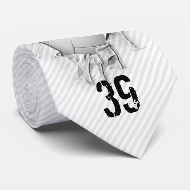 Torn Volleyball (personlig) White Neck Tie Slips (Rullad)