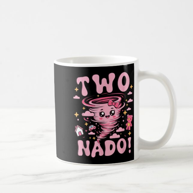 Tornado 2 Års Födelsedag Två Nado 2:a Födelsedagen Kaffemugg (Höger)