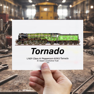 Tornado Ånglok Ångloka engelskt lok Vykort