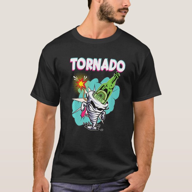 Tornado Beer Drinking Tornado Rotation Beer Funny  T Shirt (Framsida)