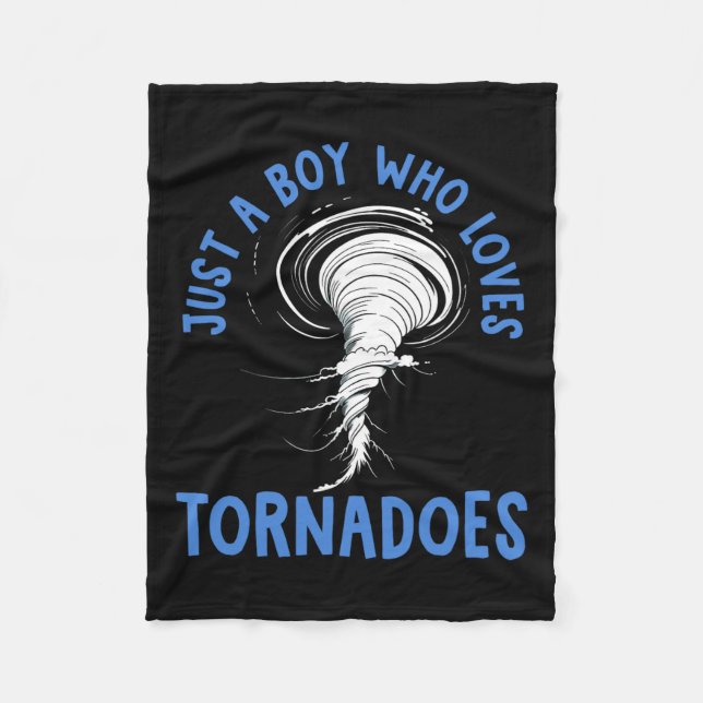 Tornado Birthday Boy Storm Chaser Boys Kids Weathe Fleecefilt (Framsidan)