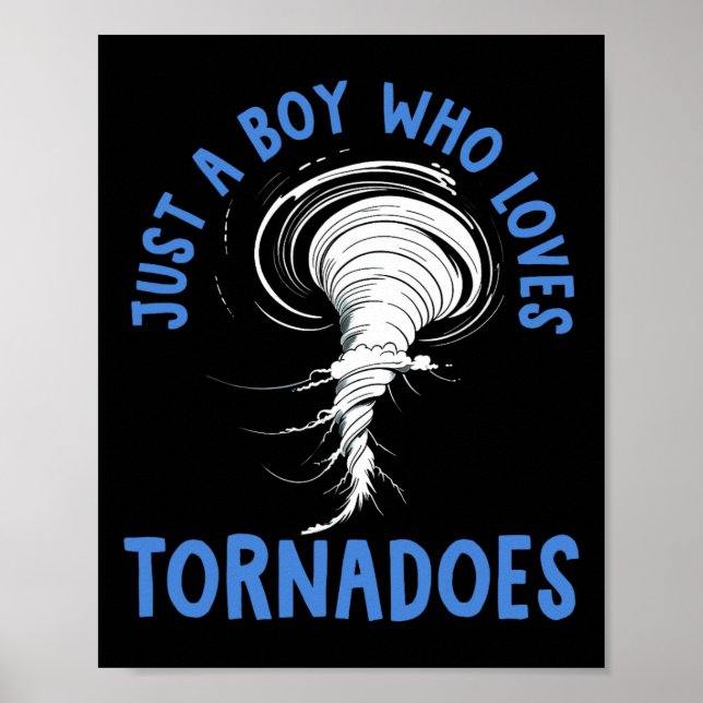 Tornado Birthday Boy Storm Chaser Boys Kids Weathe Poster (Framsidan)