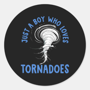 Tornado Birthday Boy Storm Chaser Boys Kids Weathe Runt Klistermärke
