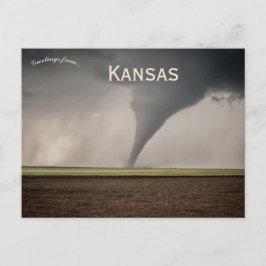 Tornado i Dodge City Kansas Vykort