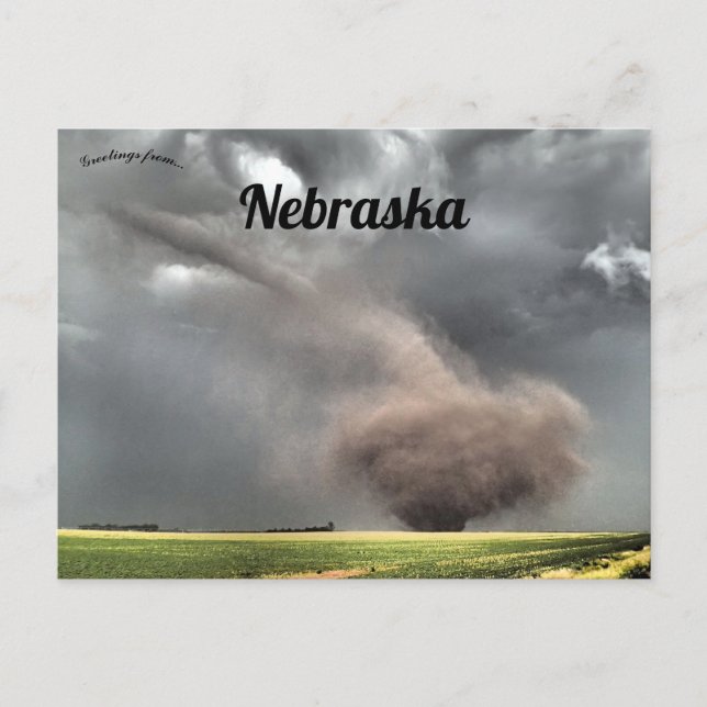 Tornado i Hildreth Franklin County Nebraska Vykort (Framsida)