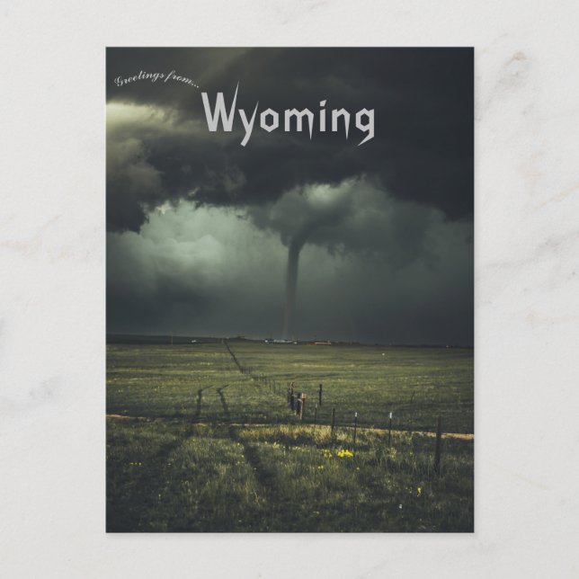 Tornado i vyoming-vykort vykort (Framsida)