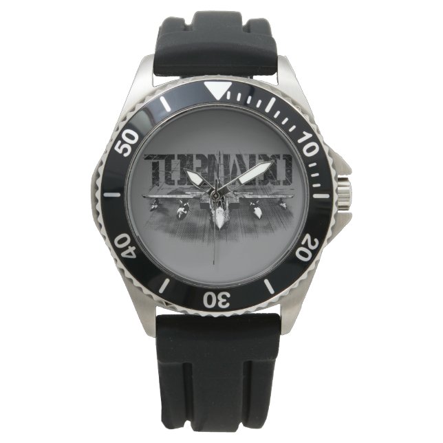 Tornado IDS Krona Protector Black Rubber Armbandsur (Framsida)