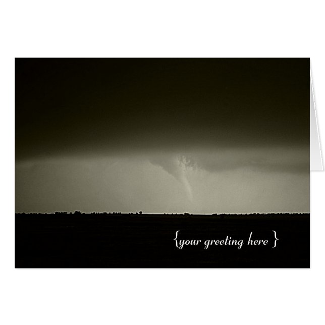 Tornado-kort för Anpassade Hälsningskort (Framsidan Horizontal)