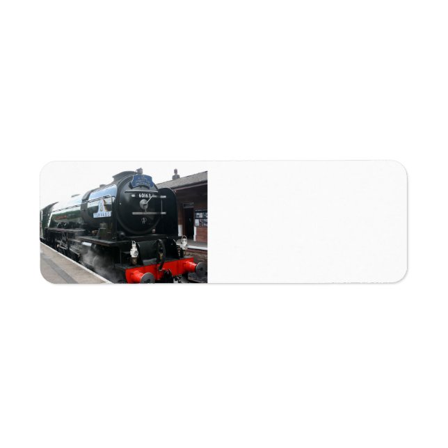 Tornado loco vid Bishops Lydeard, Somerset Returadress Etikett (Framsidan)
