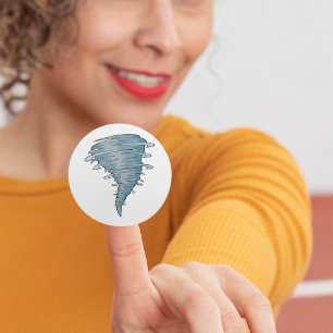 Tornado Stickers Runt Klistermärke