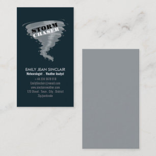 Tornado - Storm Chaser Design, Meteorolog Visitkort