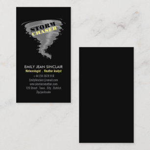 Tornado - Storm Chaser Design, Meteorolog Visitkort