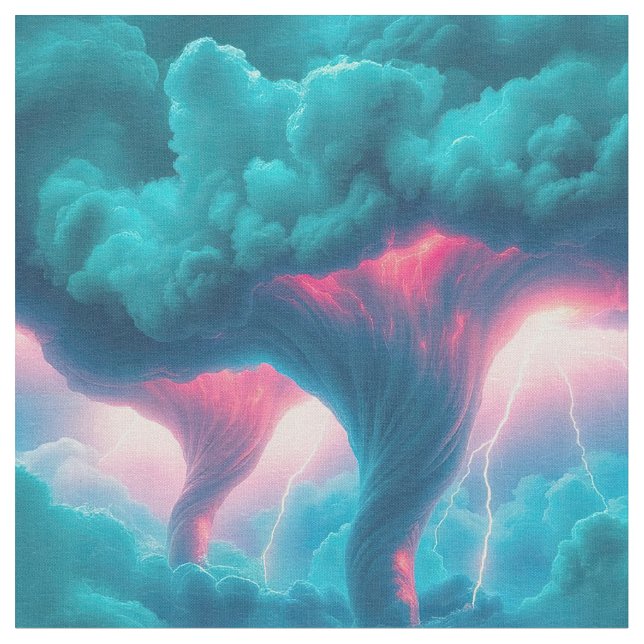Tornado Storm Clouds Blixt Tyg (Närbild)