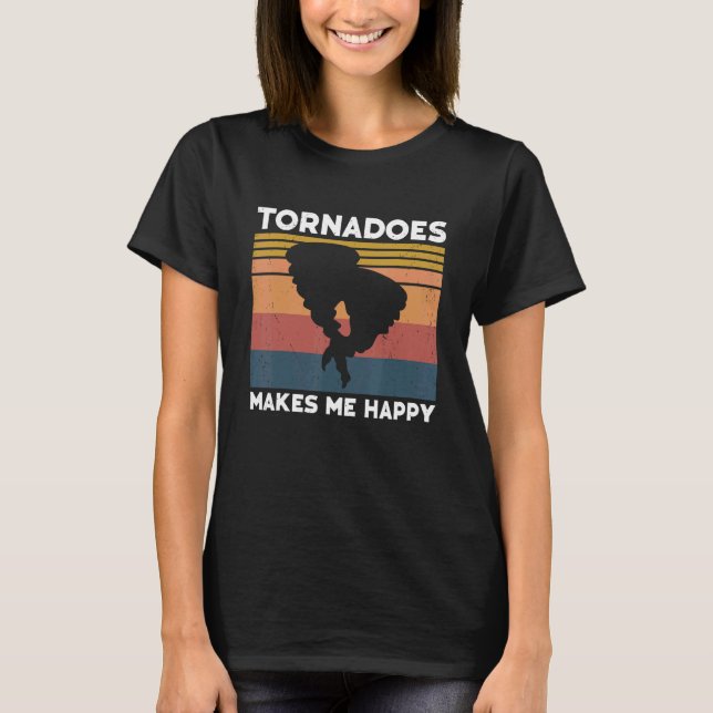 Tornado Storm Hurricane Weather Meteorologist Torn T Shirt (Framsida)