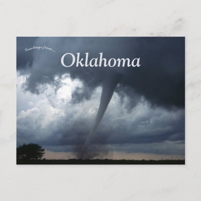 Tornado Touching Down i Oklahoma Vykort (Framsida)