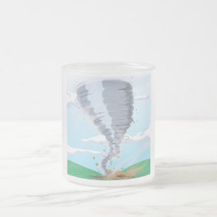 Tornado Twister Frostad Glasmugg