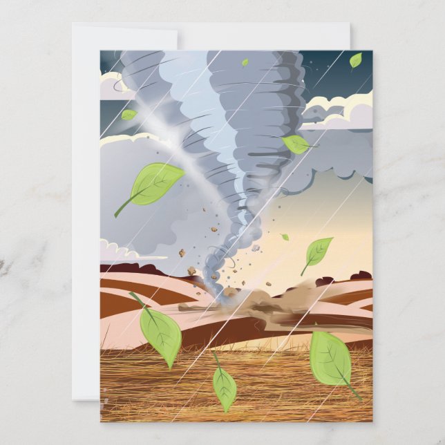 Tornado Twister Inbjudningar (Framsida)