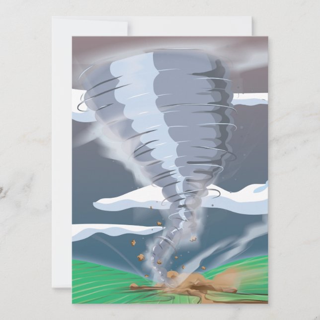 Tornado Twister Inbjudningar (Framsida)