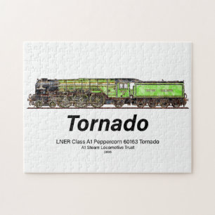 Tornado Vintage Steam Tåg Engelskt lokomotiv Pussel