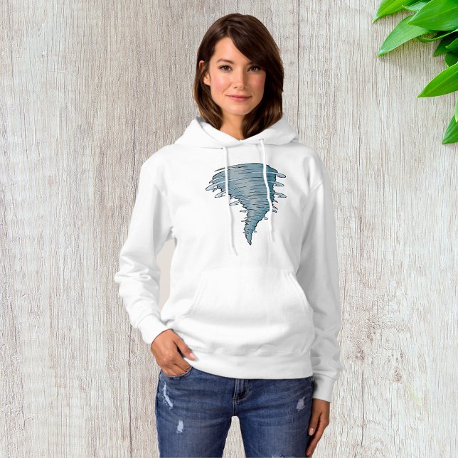 Tornado Womens Hoodie T Shirt (Skapare uppladdad)