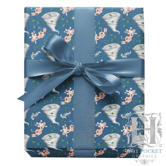 Tornado Wrapping Paper in Blue Presentpapper (Skapare uppladdad)