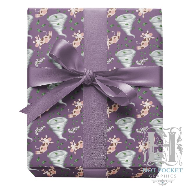 Tornado Wrapping Paper in Purple Presentpapper (Skapare uppladdad)