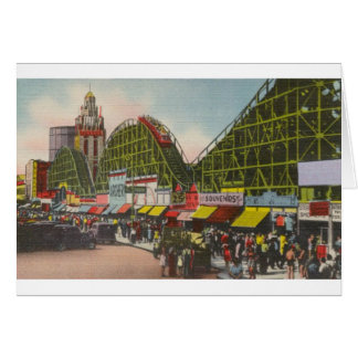Tornadoberg- och dalbana - Coneyön NY /The guppar Hälsningskort