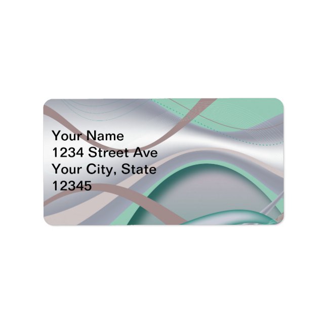 Tornadot abstrakt Chocolate Mint Adressetikett (Framsidan)