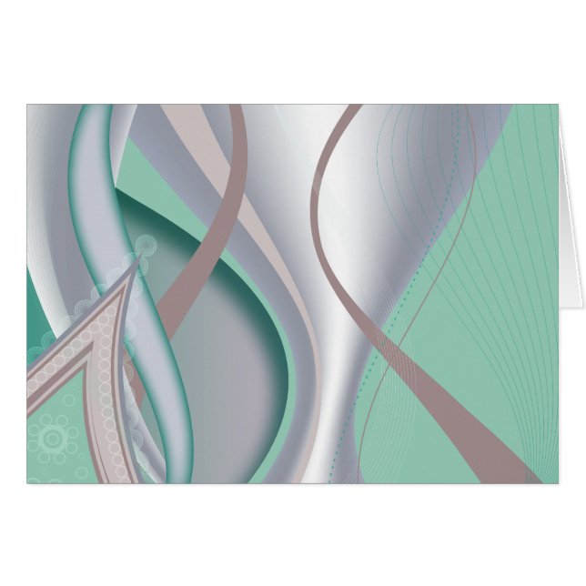 Tornadot abstrakt Chocolate Mint Hälsningskort (Framsidan Horizontal)