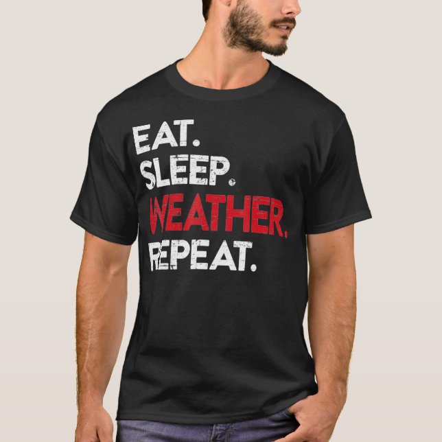 Tornadot Meteorology Weather Man Storm Chaser T Shirt (Framsida)