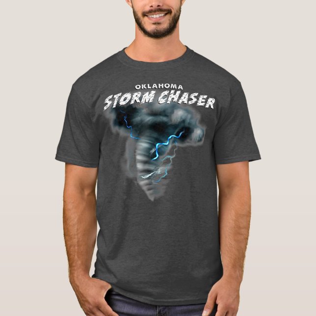 Tornadot Oklahoma Storm Chaser Severe Weather T Shirt (Framsida)