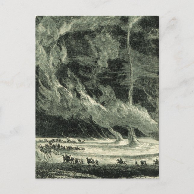 Tornadot vintage vykort (Framsida)