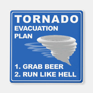 Tornadots evakueringsplan .-) magnet