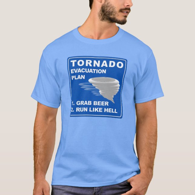 Tornadots evakueringsplan tee shirt (Framsida)