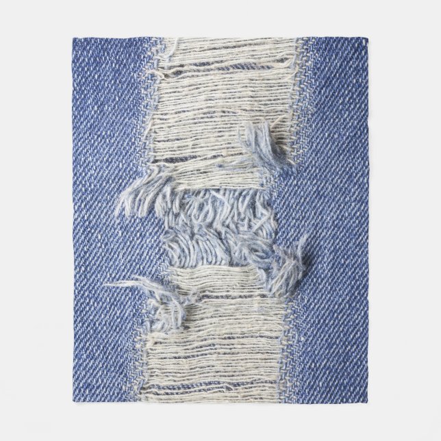 Tornblå denim: jeans struktur. fleecefilt (Framsidan)