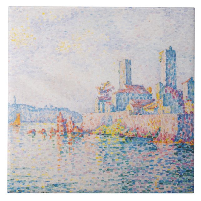 Tornen Antibes (av Paul Signac) Kakelplatta (Framsidan)