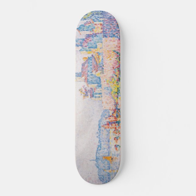 Tornen Antibes (av Paul Signac) Mini Skateboard Bräda 18,5 Cm (Framsida)
