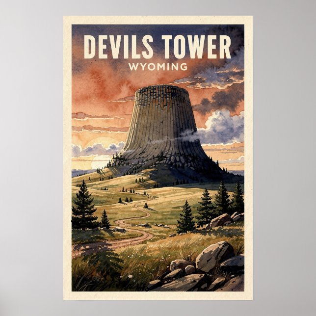Torners torn Wyoming Vintage Resa Poster (Framsidan)
