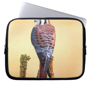 Tornfalk, Falco sparverius, Ursprunglig i USA & Ka Laptop Sleeve
