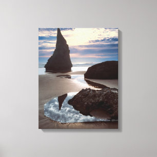 Törnformad havsstack Face Rock Wayside, OR Canvastryck