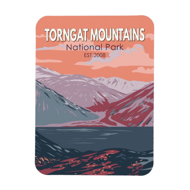 Torngat Mountains National Park Canada Vintage Magnet (Vertikal)