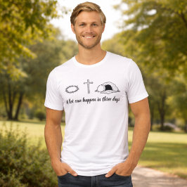 Törnkrans, kors och tom grav, kristen t shirt