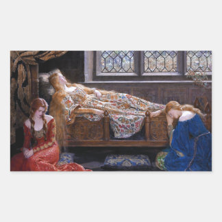 Törnrosa, c. 1921 av John Collier Rektangulärt Klistermärke
