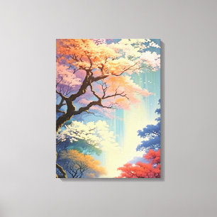 Torntikan: Träd i Majestic i skogen Canvastryck