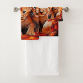 Tornuppsättning - Fem Lejona Unge-teckningar