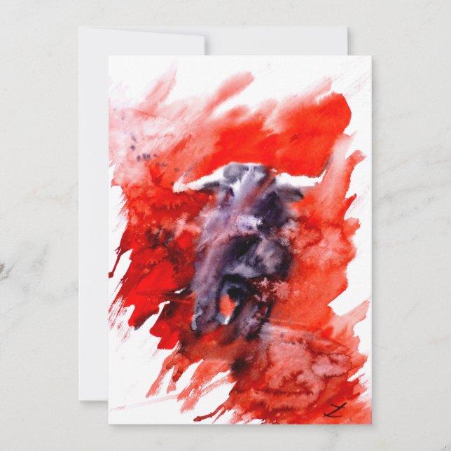 Toro Spain Fighting Bull Watercolor (Framsida)