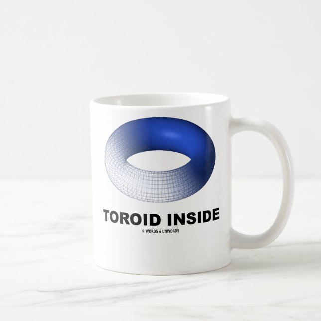 Toroid insida (blå torus) kaffemugg (Höger)