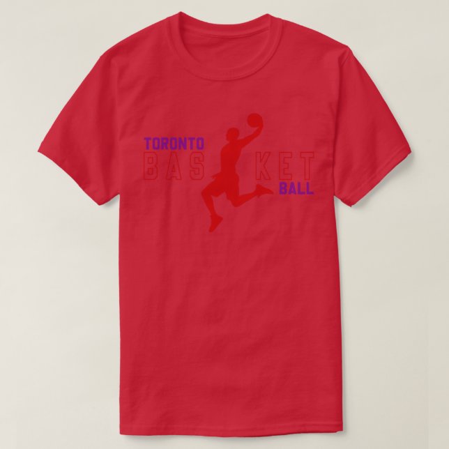 Toronto Basketball Slam dunk T Shirt (Design framsida)